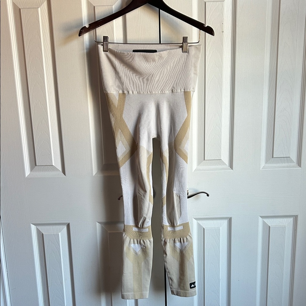 Adidas FORMOTION SCULPT TWO-TONE TIGHTS Women's Tight Fit cream and white